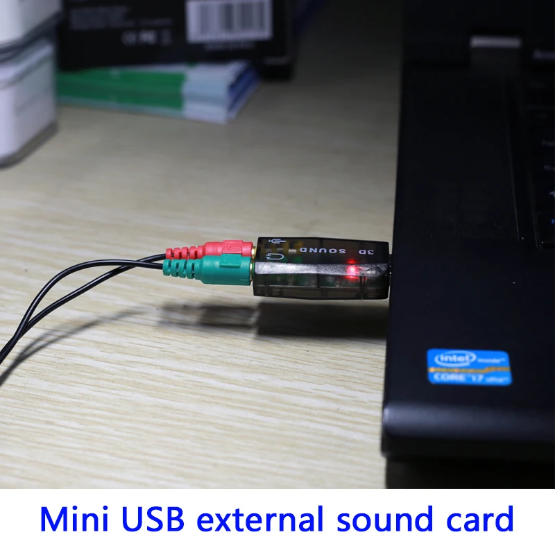 Внешняя звуковая карта 3D USB с каналом 5 1 аудиоадаптер 3 мм для компьютера