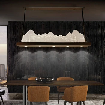 

LED New Chinese Iron Acrylic Mountain Designer LED Light.Pendant Lights.Pendant Lamp.Pendant light For Dinning Room Foyer