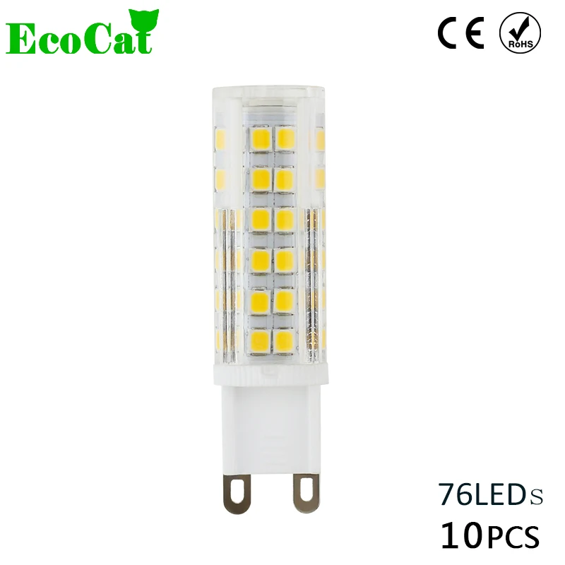 ECO CAT 10pcs/lot Led G9 Lamp Bulb 5W 7W 220V SMD 2835 LED Lighting replace 60W Halogen Spotlight for Chandelier Lampada | Освещение