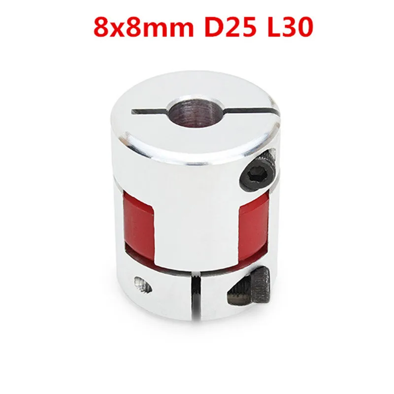 Durable 8mmx8mm OD25mm x L30mm Aluminum Flexible spider Shaft Coupling