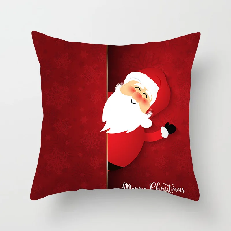 Европейский Рождественский чехол для подушки, Красная рождественская елка, наволочка для подушки, моющаяся наволочка для подушки, Декор, наволочка для дивана