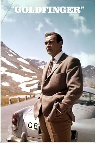 SEAN CONNERY GOLDFINGER фильм Шелковый плакат декоративной живописи 24x36 дюймов | Дом и сад