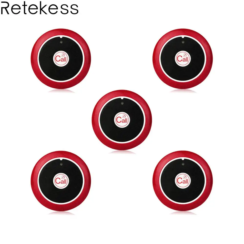 

Retekess 5pcs TD007/TD008 433MHz Wireless Pager Call Button Restaurant Waiter Calling System Catering Equipment Customer Service