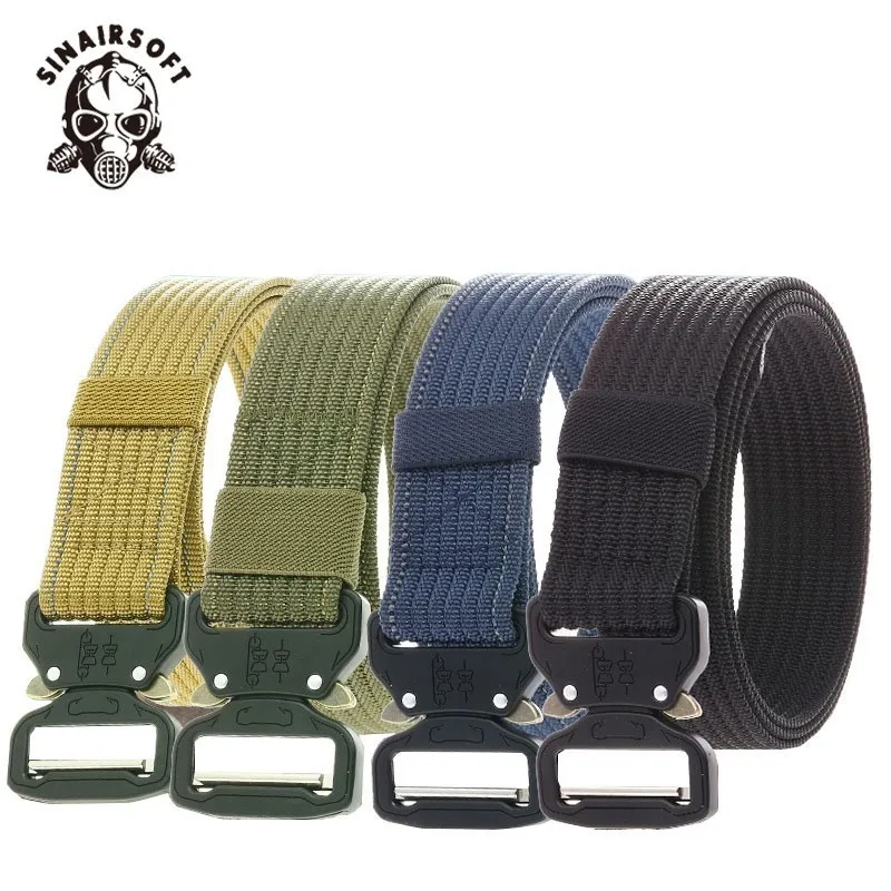 

SINAIRSOFT Mens Tactical Belt Military insert buckle Nylon Belt For Hunting Fishing Camping