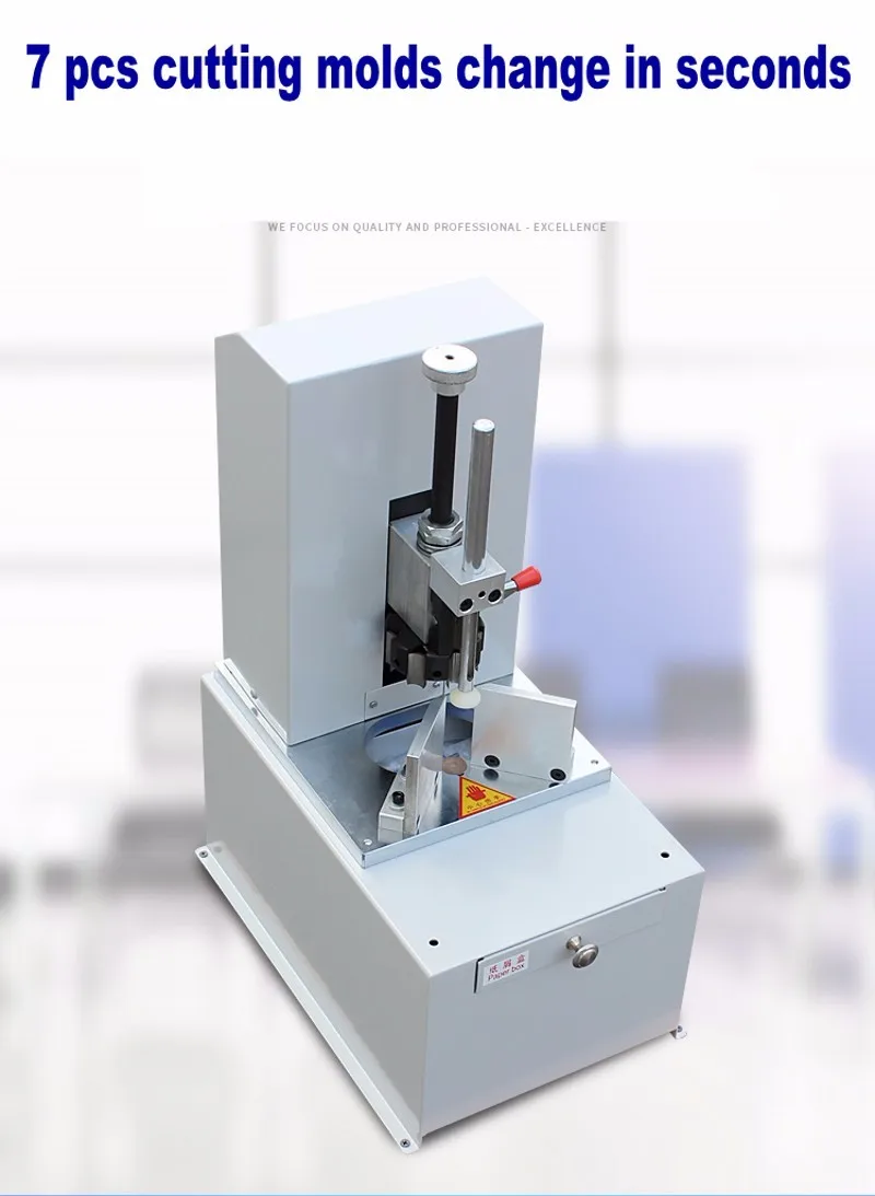 Электрическая угловая круглая машина для стека бумаги толщиной 80 мм с 7 различными лезвиями от R3 до R9