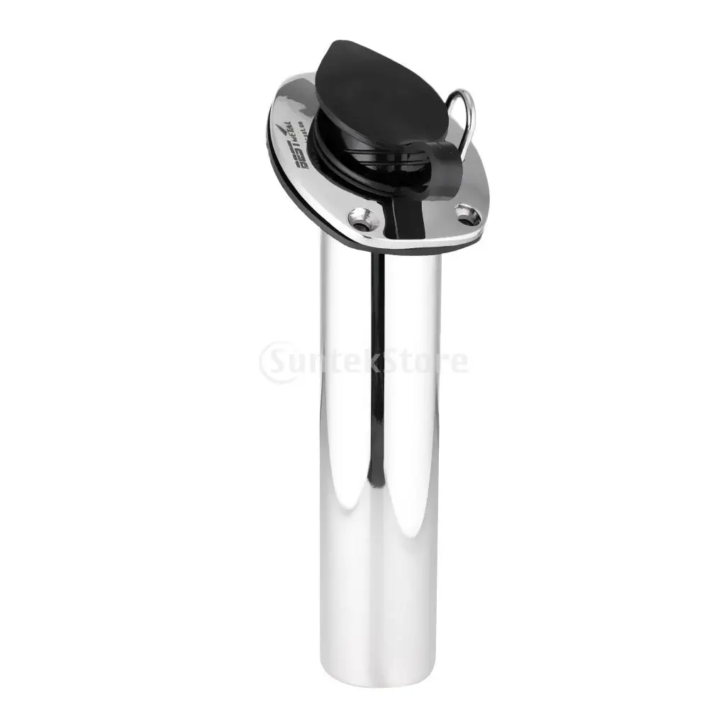 316 Stainless Steel 30 Degree Flush Mount Fishing Rod Holder Cap Gasket Cover Marine Kayak Boat Fishing Tackle Accessories