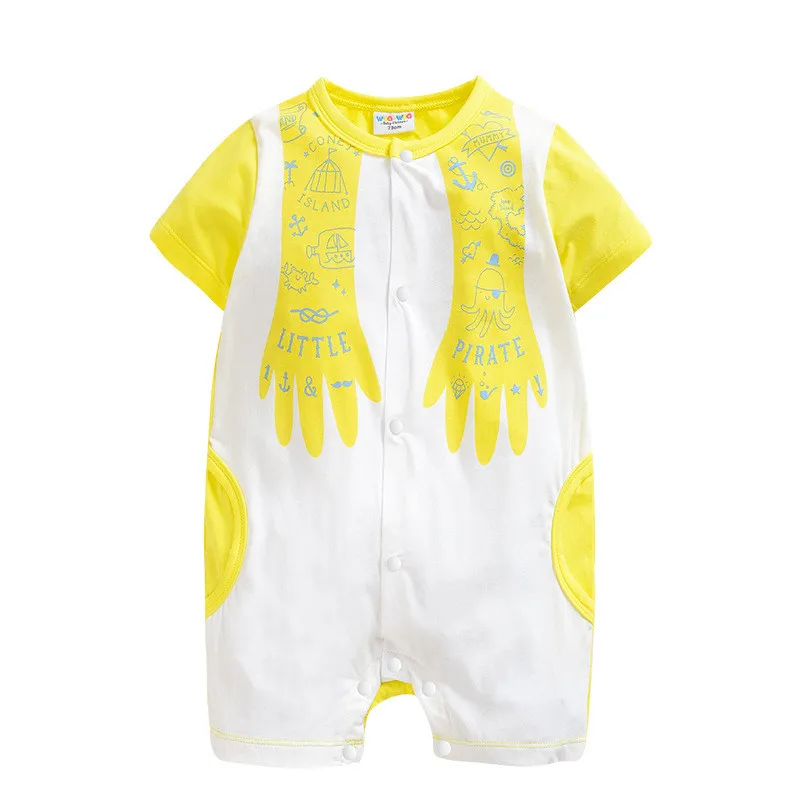 

Cheap Newborn Baby Unisex Romper Outfits Tiny Cottons 2018 Little Girls Jumpsuits Clothes Button Cover Infant Boys Coveralls 0-2