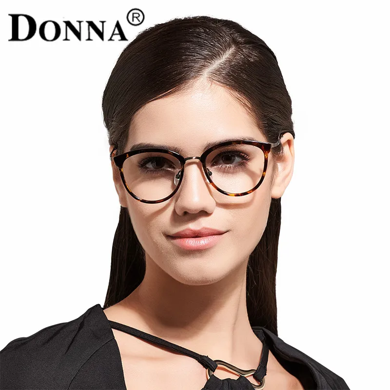 Donna Lunettes Cadres Femmes Prescription Cat Eye Glasses Cateye Bande Rétro Lecture Verre Objectif Clair Ultra Lumière Cadres DN21