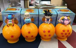 4 шт. см 6 см ПВХ японского аниме Рисунок Dragon Ball версии Сон Гоку Krillin Majin пластиковая фигурка Буу Коллекционная модель игрушечные лошадки