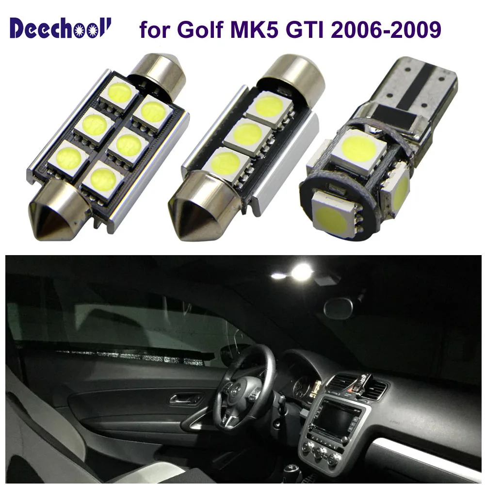 12pc x Canbus LED Bulbs for Volkswagen VW GOLF MKV MK5 5 Golf GTI 2006 2007 2008 2009 Interior Lights 12pc x Canbus LED Bulbs for Volkswagen VW GOLF MKV MK5 5 Golf GTI 2006 2007 2008 2009 Interior Lights