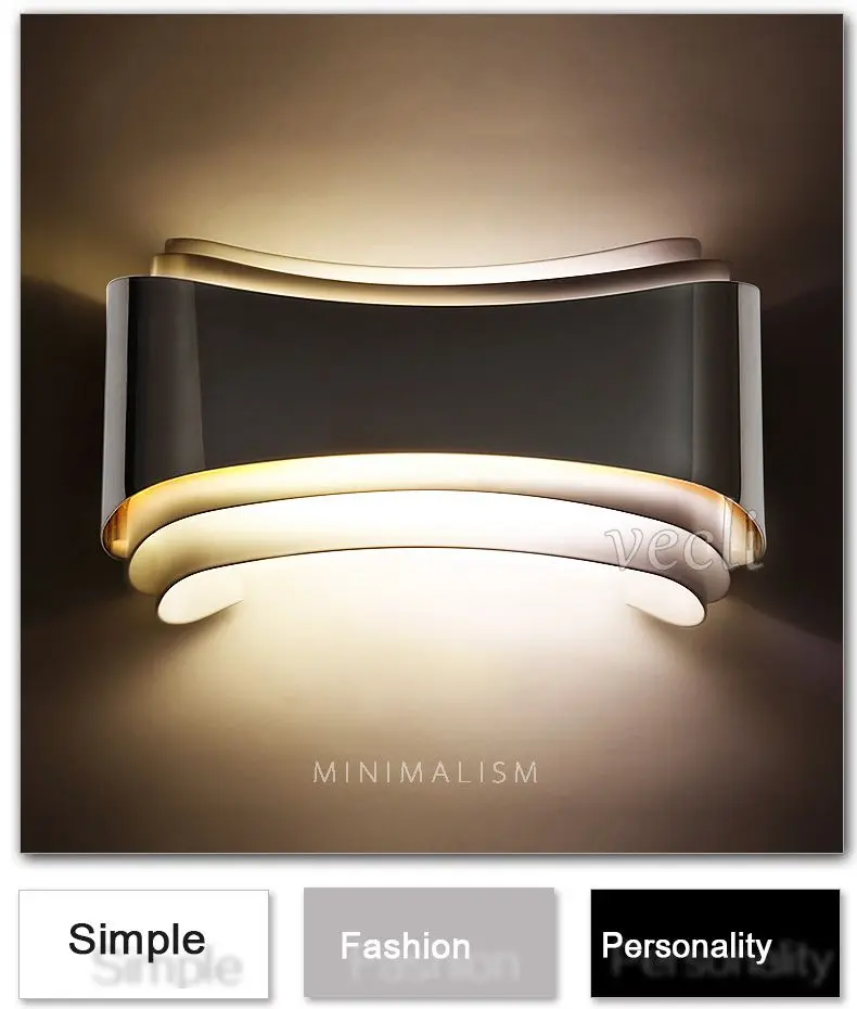 Lâmpada de Parede Conduziu a Luz da Parede Led para o Quarto Moderna Arandela Sala Estar Ac85-265v Iluminação Interior Corredor Varanda 5 w 5 modern led wall lamp