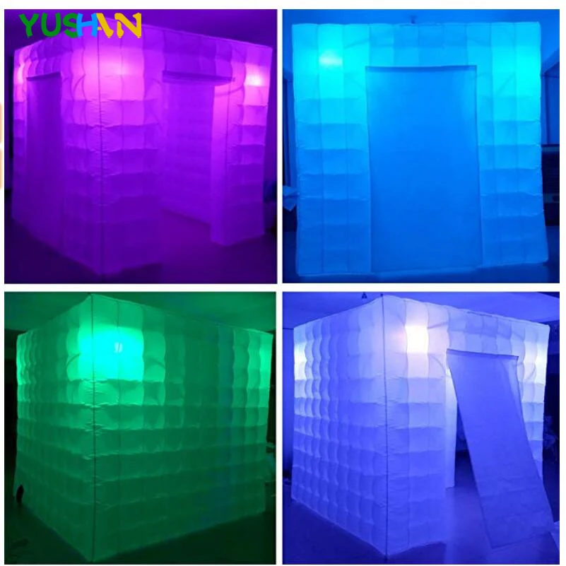 8ft LED Bulbs lights 3D inflatable photo booth tent