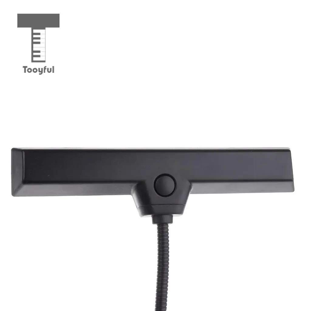 Tooyful Foldable 9 LED Music Stand Light Music Score Lamp Clip-on Reading Light Stage Accessory Black