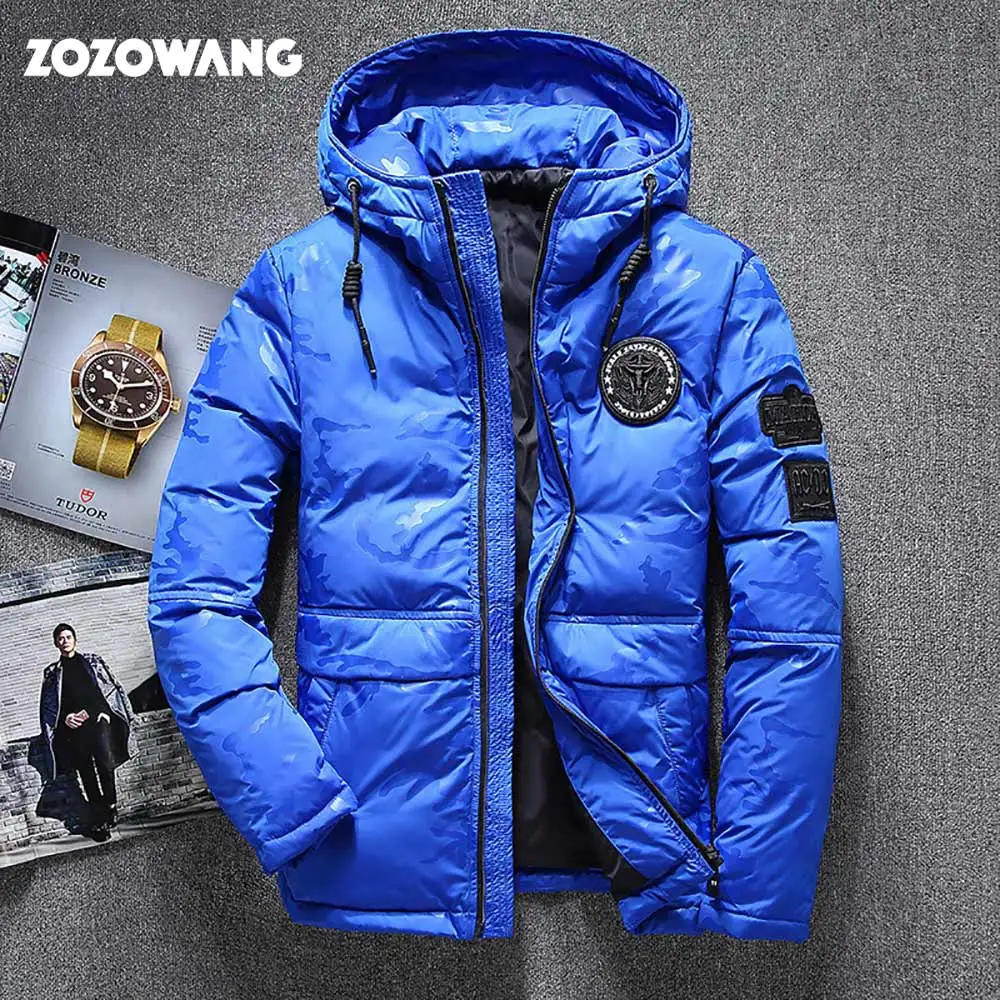 Zozowang High Quality Men's Winter Jacket Thick Snow Parka Overcoat