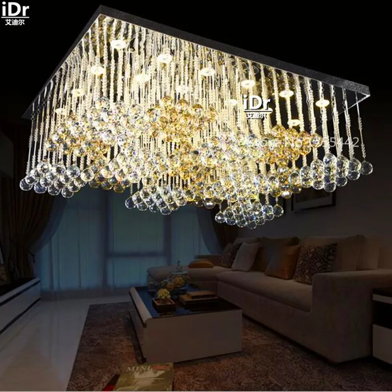 

led lights luxurious atmosphere crystal lamp living room restaurant bedroom lighting lamps Ceiling Lights Rmy-0331