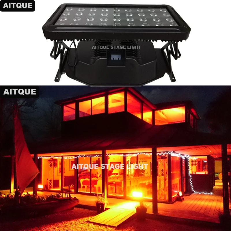 

2pcs/CASE Architectural light 36x10w rgbw wall washer city color led 36pcs dmx spotlights flight case