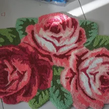 3 розовый ковер, напольный коврик ручной работы, противоскользящий современный ковер, ковры для кухни, ковры в форме розы