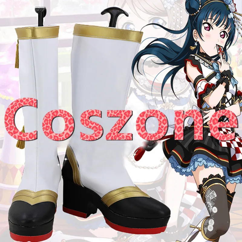 LoveLive! Солнечном свете! Akours Yoshiko Tsushima/Обувь для косплея; ботинки для Хэллоуина; аксессуары для костюмированной вечеринки