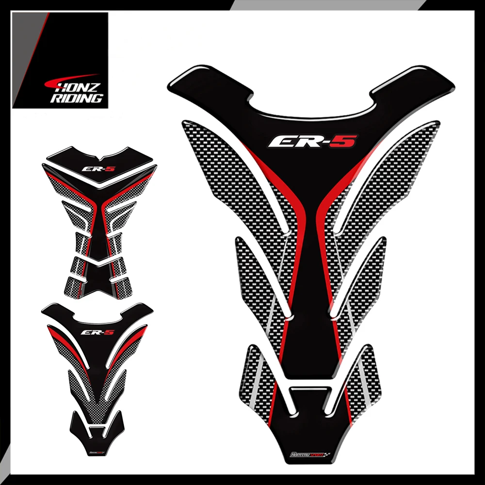 Для Kawasaki ER5 ER-5 ER 5 Tankpad 3D Carbon-look Защитная Наклейка на бак мотоцикла | Автомобили и