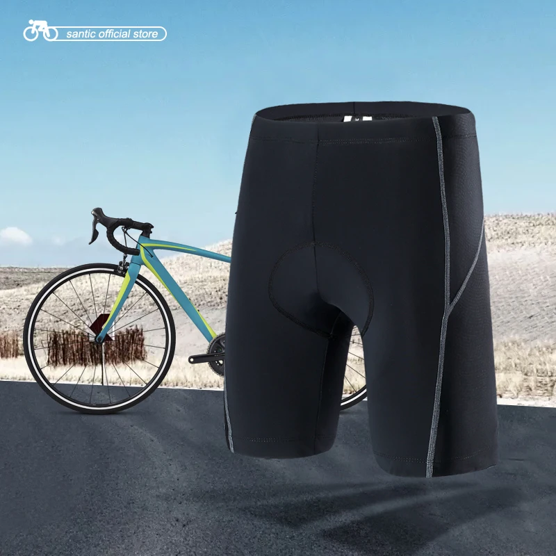 

Santic Men Cycling Padded Shorts Coolmax 4D Pad Shockproof SANTIC R-FEEL Anti-pilling SANTIC AIRFREE Cycling Clothings W7C05090