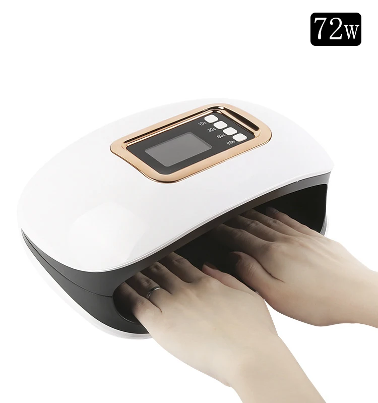 

72W UV Lamp LED Nail Lamp With 36 LEDs Two Hand Lamp Nail Dryer Manicure Curing Nail Gel Polish Auto Sensor Clear Time Display