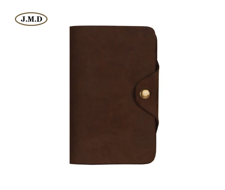 

J.M.D Genuine Leather Fashion Design Brown Color Portable Card Holder Card Slots ID Card Holders Fashion Wallet Purse 8033R-1
