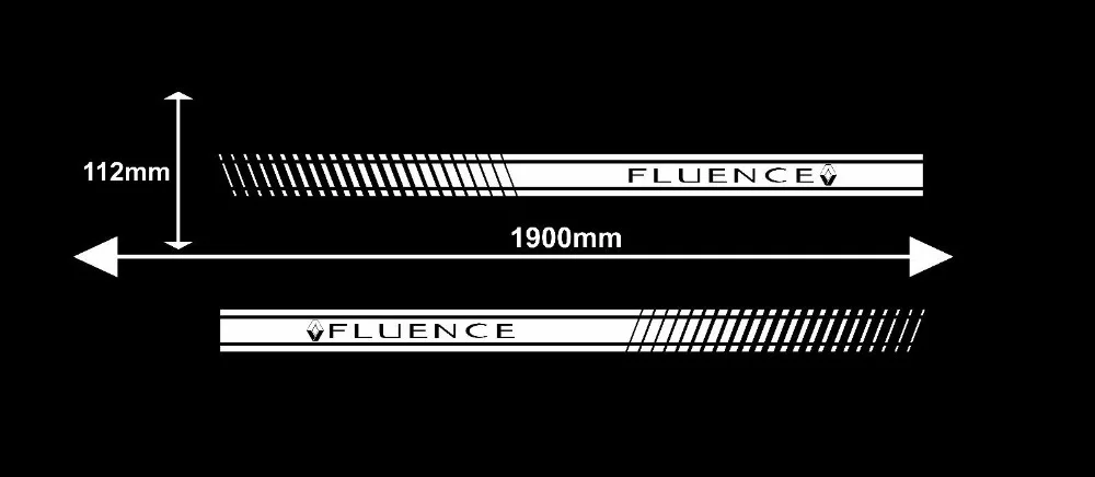 Автомобиль 2X для RENAULT FLUENCE saia боковой корпус decalque do vinil Graphics de qualidade premium car