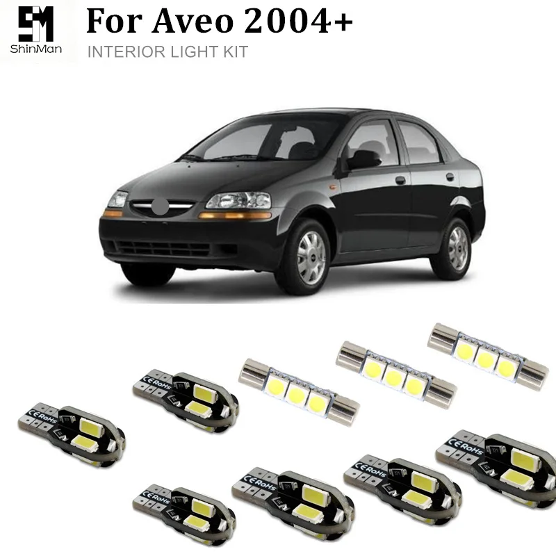 Shinman 11x светодиодная интерьерная с canbus светильник посылка для Chevrolet aveo 2004 + авто