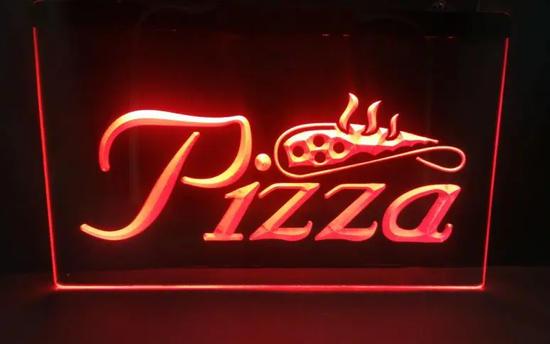 

Pizza Slice bar pub club 3d signs led neon light sign home decor crafts