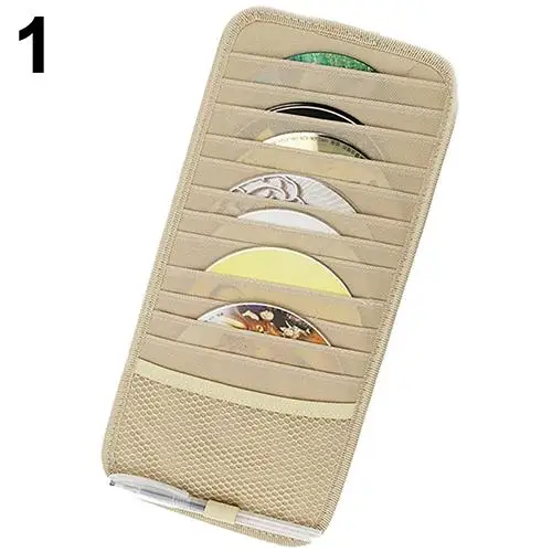 

1Pc Car Auto Visor CD DVD Card Case Holder Clipper Disks Hold Organizer Bag