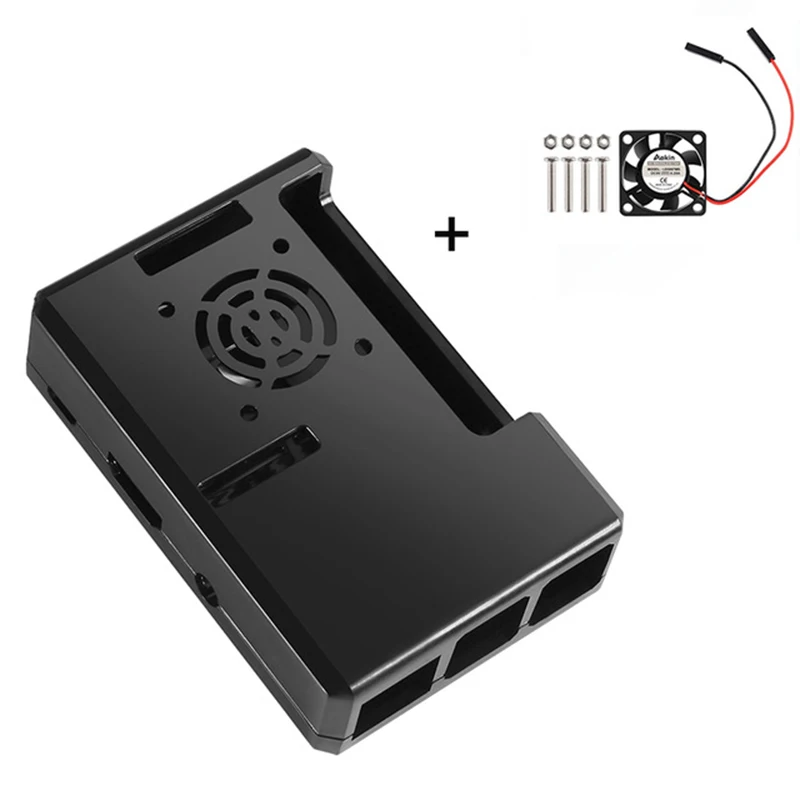 Черный прозрачный чехол для Raspberry Pi 3 защитный из АБС пластика съемный с