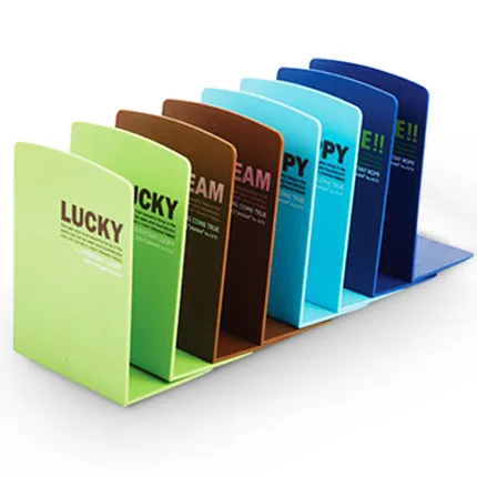 Гастроном 9279 прочного пластика конец книги шельфа bookend Holder 4 цвета Офис