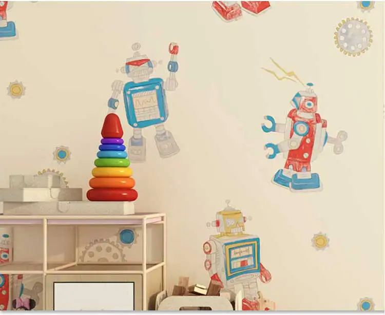Decorline  Robots Childrens Wallpaper Border