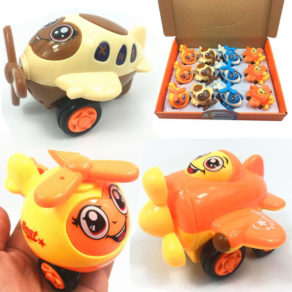 

1 Pcs Children Toys Colorful Mini Inertia Model Airplane Cartoon Gift Friction Toy for boy 1-3 years