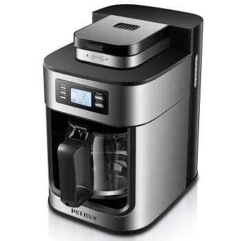 

Full Automatic Cafe American Espresso Drip Coffee Maker Soy Bean Flour Dual-purpose LCD Reservation Coffee Machine with Handle