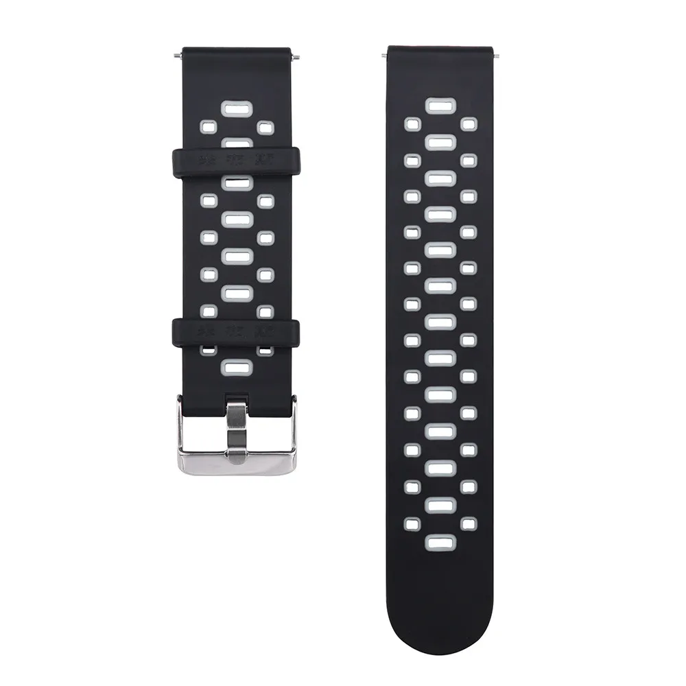 

Two-color Soft Silicone Stylish Texture Smart Watch Band Lightweight Ventilate Strap For HUAMI Amazfit Stratos Smart Watch 2/2S