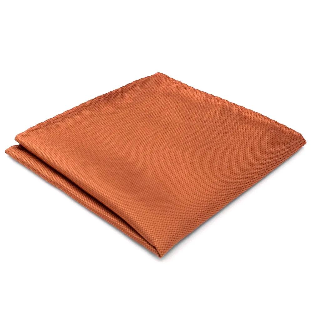 CH16 однотонный оранжевый Мужской, карманный, квадратный шелковый платок Hanky большой 12,6"