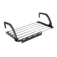 1pc Stainless Steel Drying Shoe Rack Portable Multi-function Window Laundry Balcony Towel Clothes Diaper Dryer Storage Rack