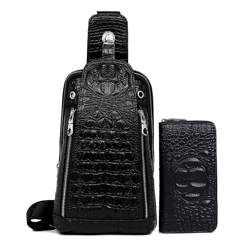 

2017 Special Offer Airsoftsports Gun Genuine Leather Chest Pack Bag Waist Packs For Men Messenger Bags Small Shoulder Crossbody