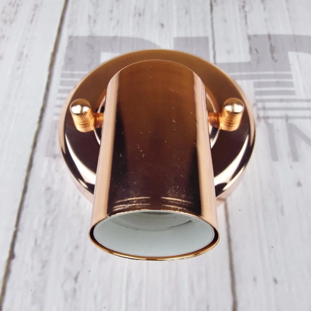  Rose gold finished DIY Wall light fixture E27 plated Loft american retro vintage iron wall lamp 90V - 32757556222