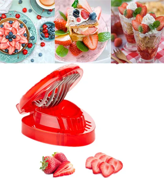 New 2015 Strawberry Slicer Fruit Cut Corer stainless steel Kitchen