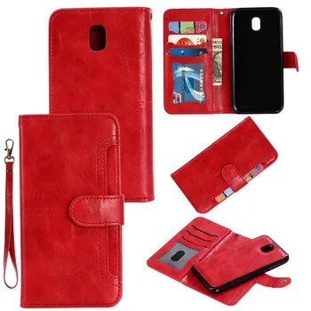 

Haissky Magnetic Detachable PU Leather Wallet Case For Samsung S8 S9 Plus A3 A5 2017 J3 J5 J7 2017 EU Version Phone Case Coque