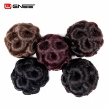 Wignee, синтетические волосы для наращивания, кудрявые шиньоны для женщин, заколки в виде когтей, булочки, аксессуары для женщин, шиньоны для ежедневного костюмированного представления, вечерние