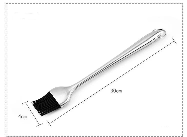 Нержавеющая сталь, щетка для барбекю, для выпечки, высокая температура, с грилем, щетка для соевого соуса, масляный крем, инструменты для барбекю, силиконовая щетка для выпечки - Цвет: A