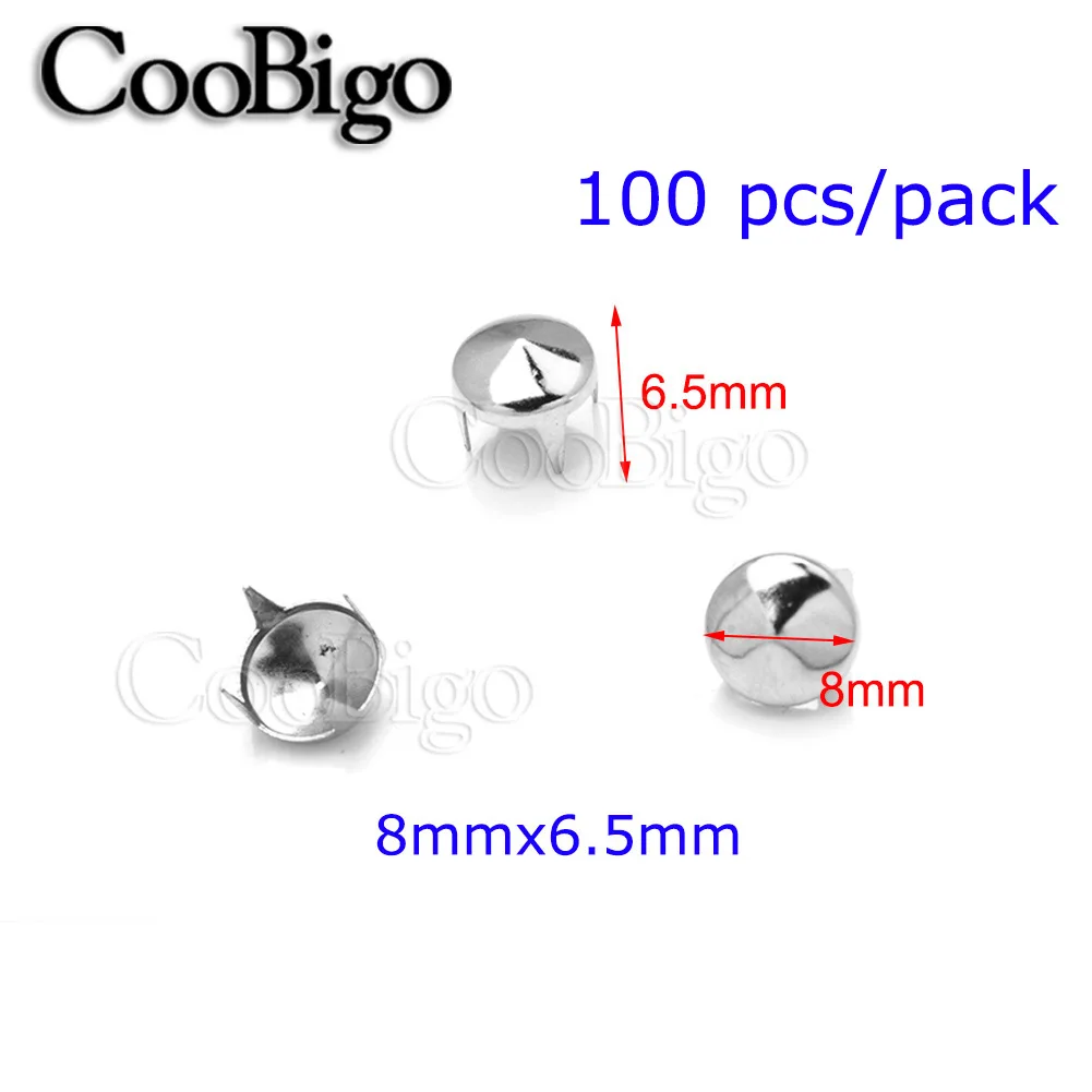 8x6.5mm Silver x100