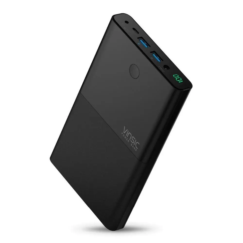 Vinsic 30000 мАч портативное зарядное устройство А 19 В постоянного тока 2 USB внешний