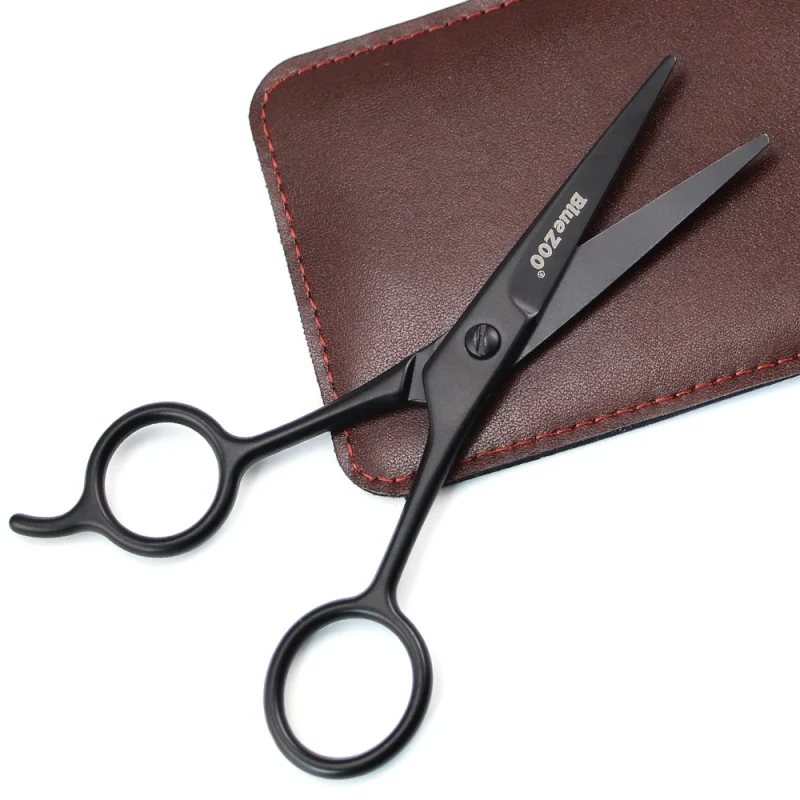 

Home Use Stainless Steel Beard Scissor Hair Scissors Barber Black Mini Shaving Trimmer Mustache Scissor