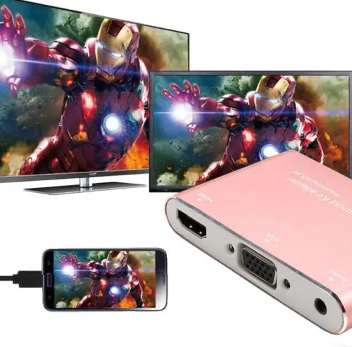 

3in1 Phone to TV VGA Projector Video Converter hdmi AV Adapter For iPhone X 5 6 7 8 Plus for iPad iOS Android Screen Mirror