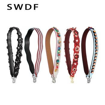 

NEW 2019 Handbags bags 21 colors Genuine Leather Shoulder Strap Colorful Acrylic Women Bag Strap 90cm*4cm Women Shoulder Straps