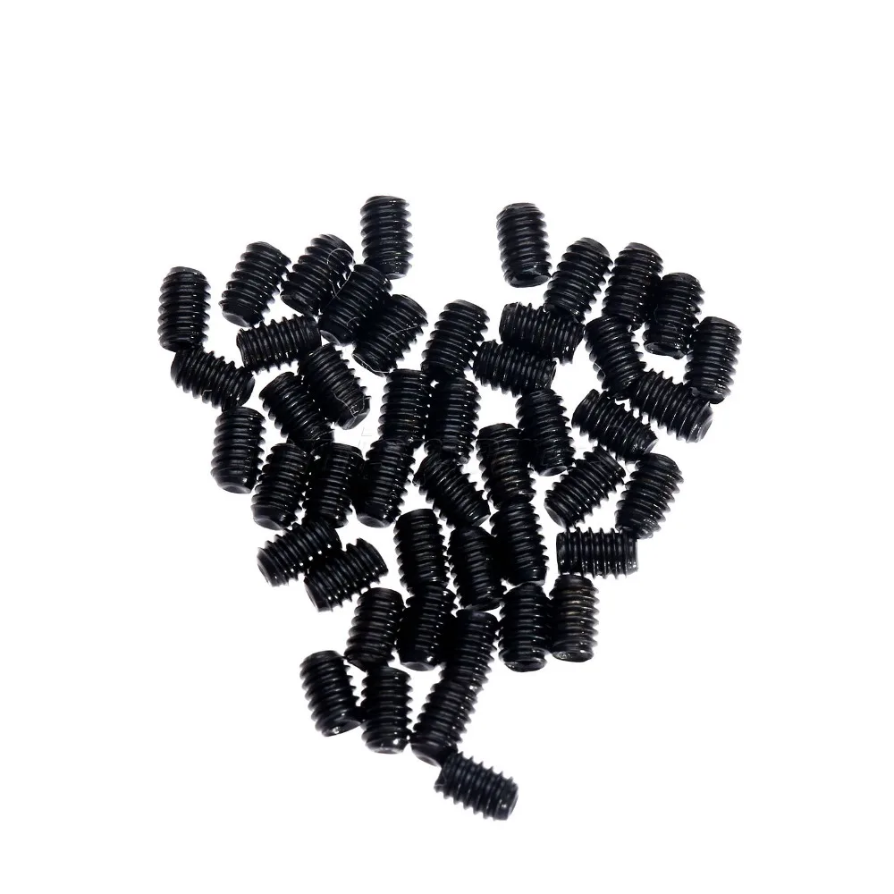 

50PCS/Set M2 x3mm Thread Dia Carbon Steel Screws Hex Socket Grub Screw Nuts Headless Screw Assortment Kit Standoff Accessory